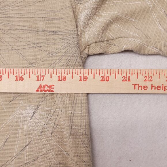 Arrow Casual Pullover Short Sleeve Polo Shirt Mens Size Medium M Beige - Picture 8 of 10